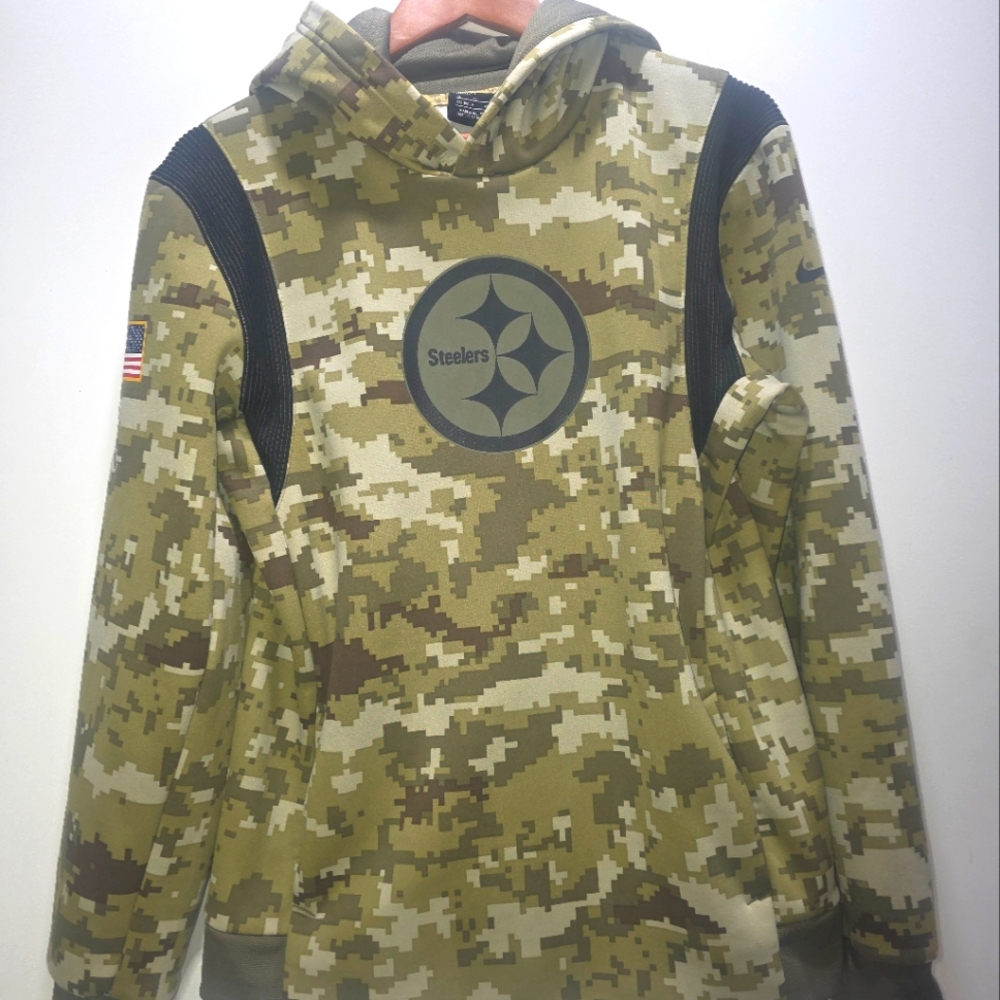 NIKE PITTSBURGH STEELERS SALUTE TO SERVICE HOODIE NFL YOUTH XL  ON FIELD